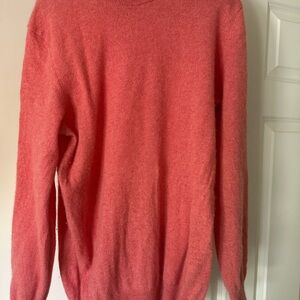 Cozy oversized coral pink 100% cashmere pullover